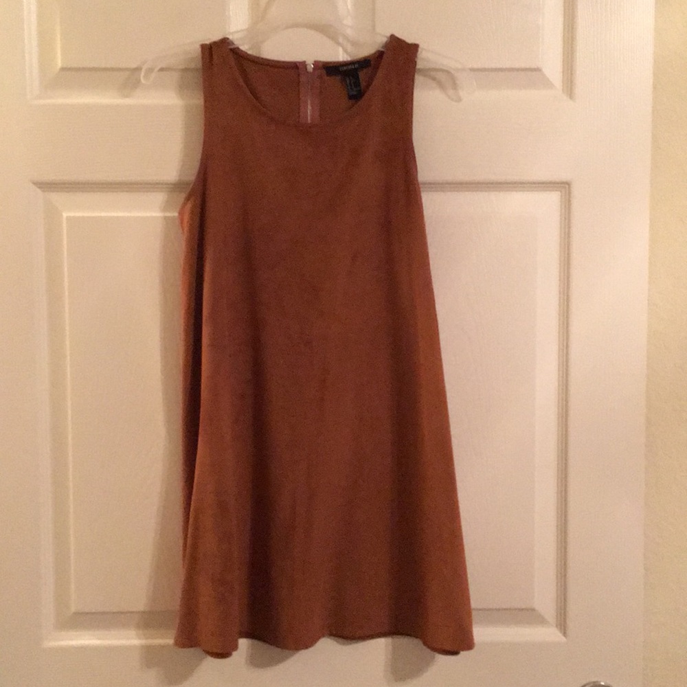 Faux suede dress